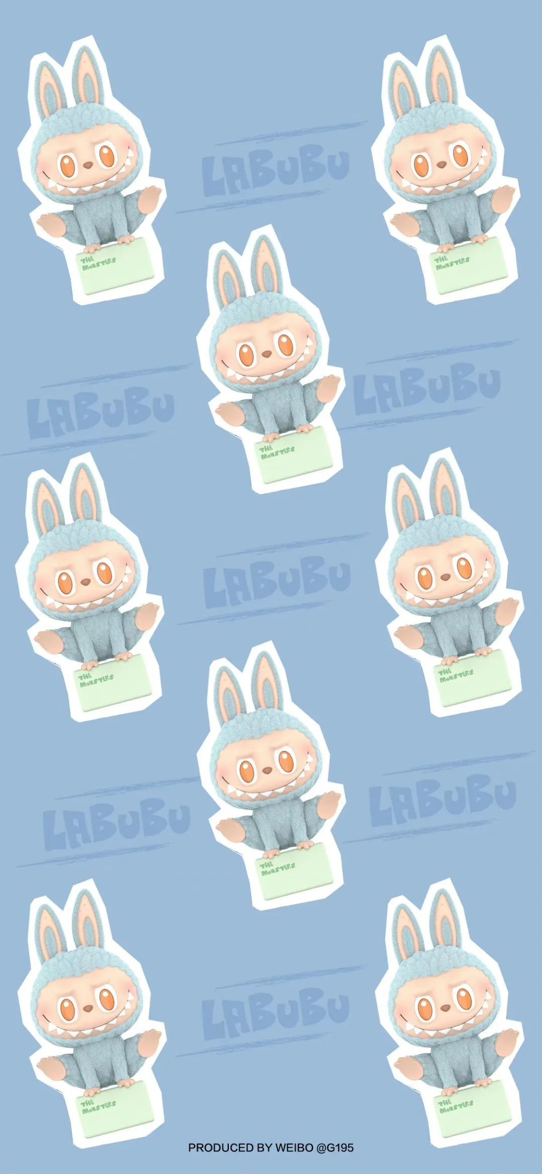 Labubu toy pattern repeat