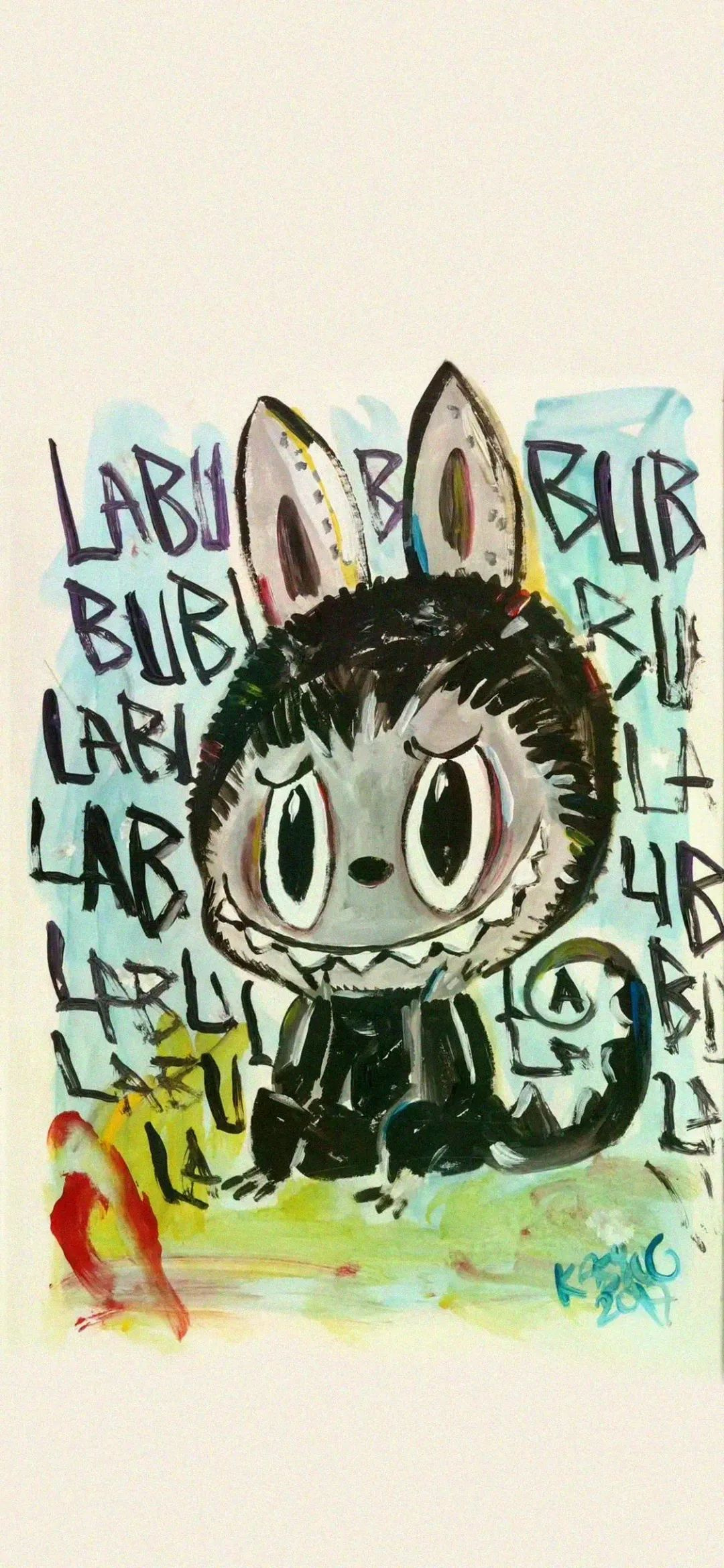 Labubu Painting Toy Art