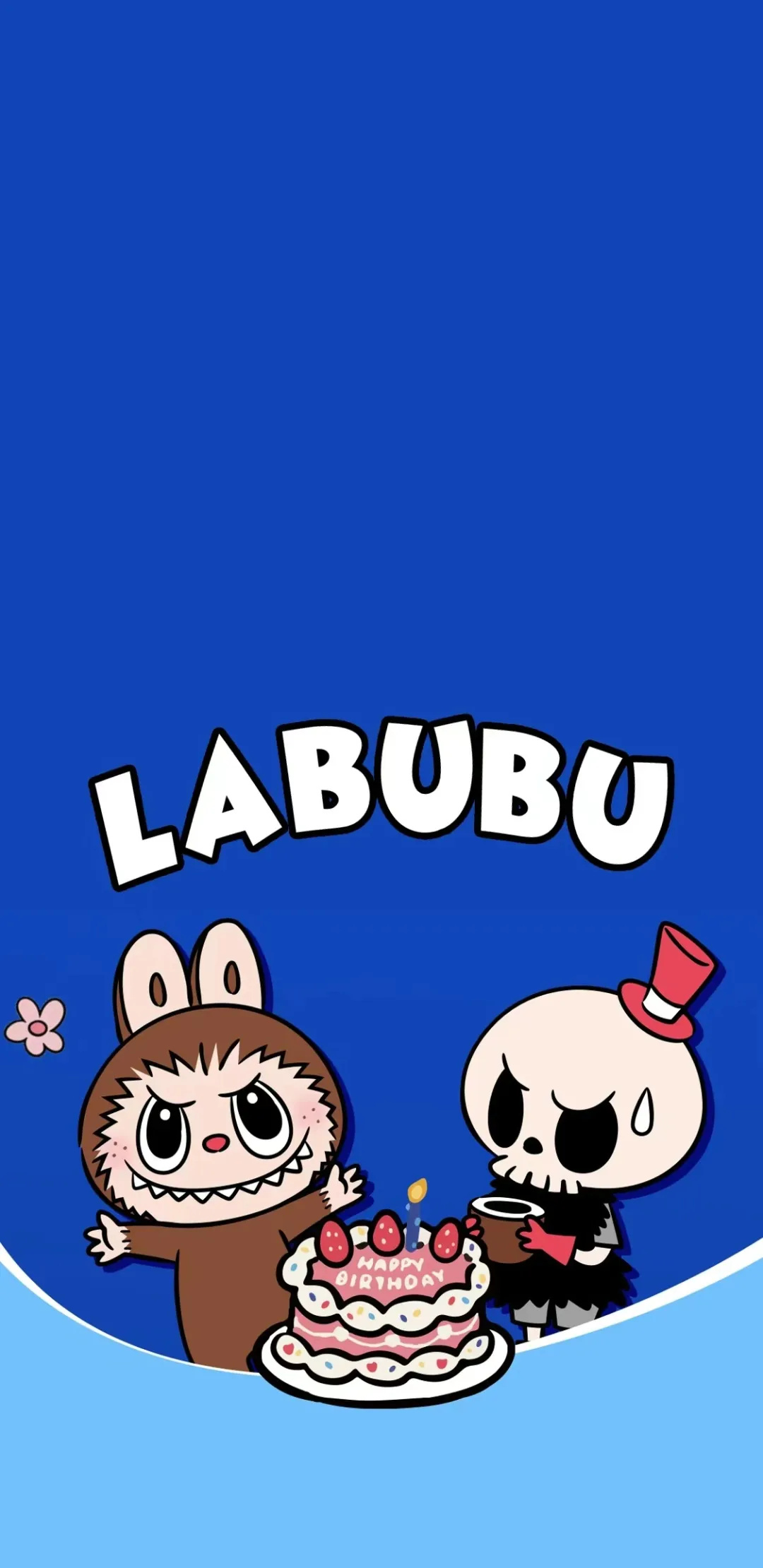 Labubu birthday cartoon wallpaper