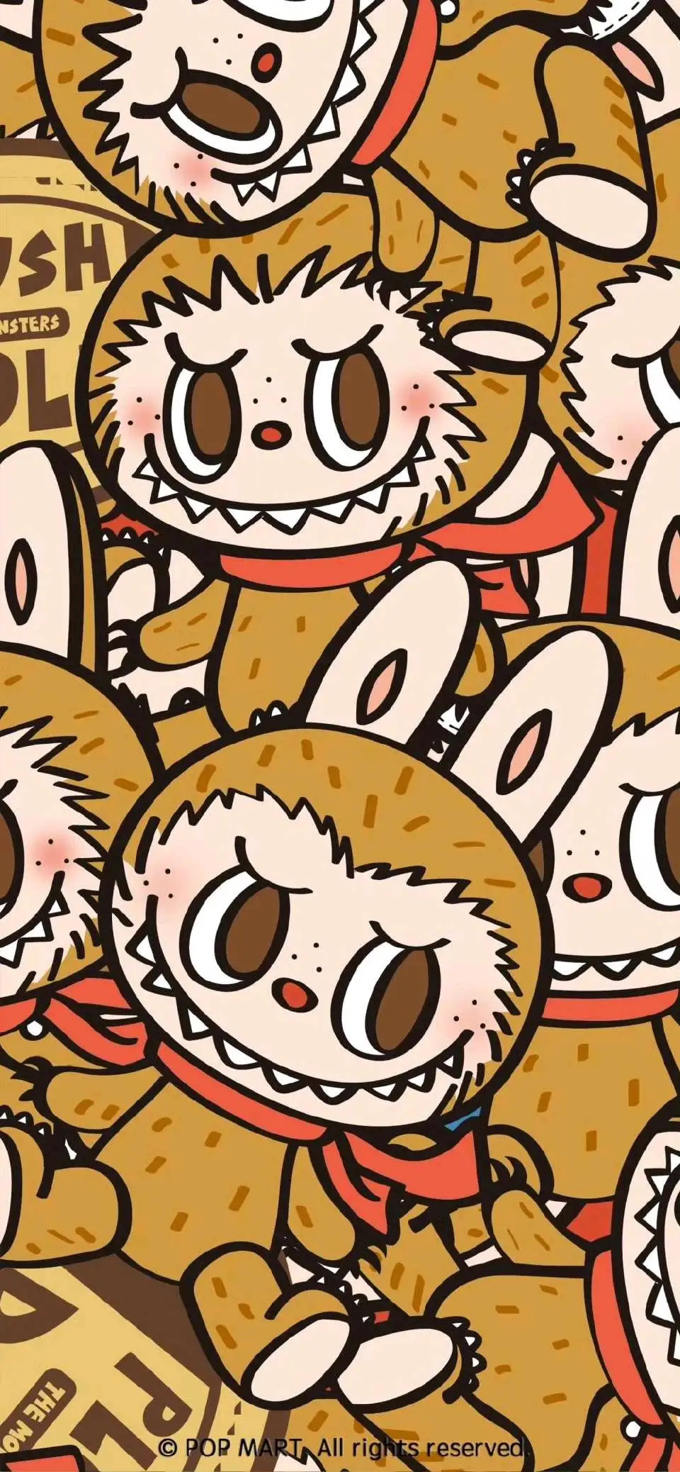 Labubu Toy Crowd Wallpaper